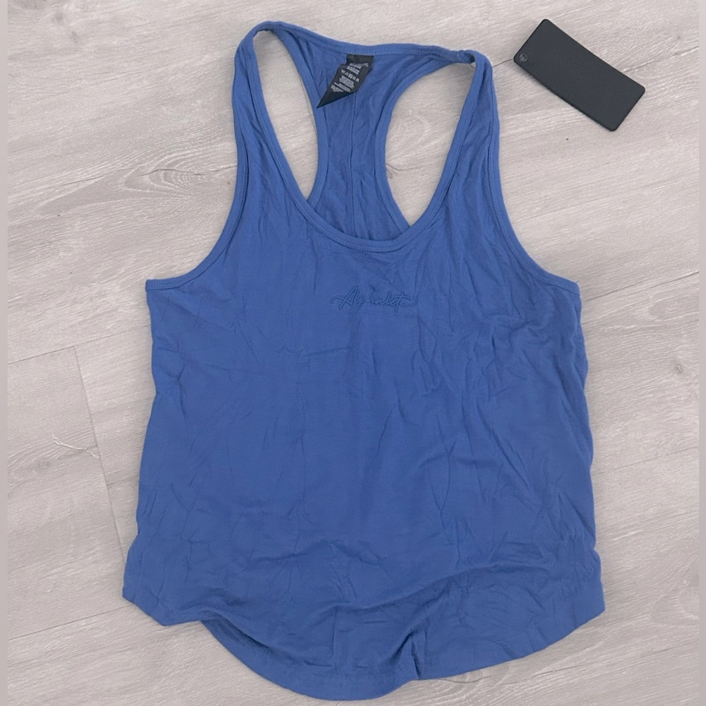 NWT Alphalete Aspire Signature tank, size M, blue